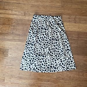 Leopard satin skirt